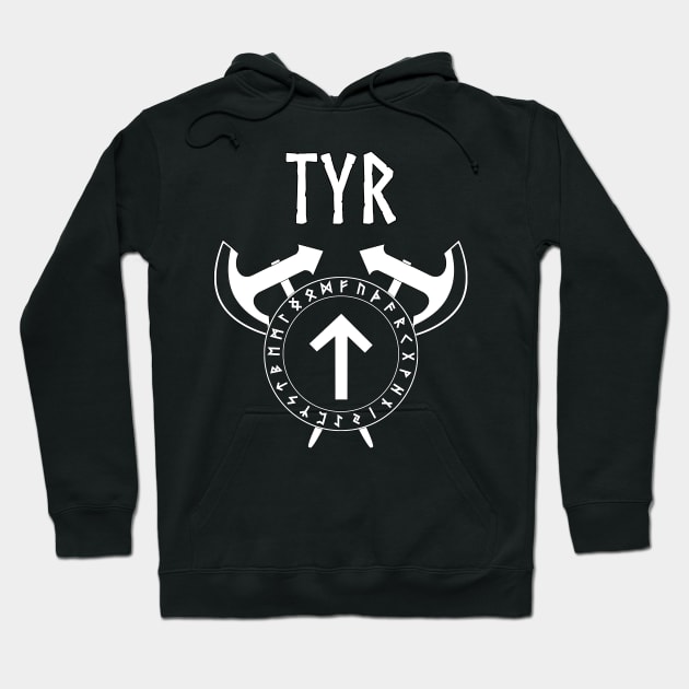 Tyr Viking Warrior God Hoodie by AgemaApparel